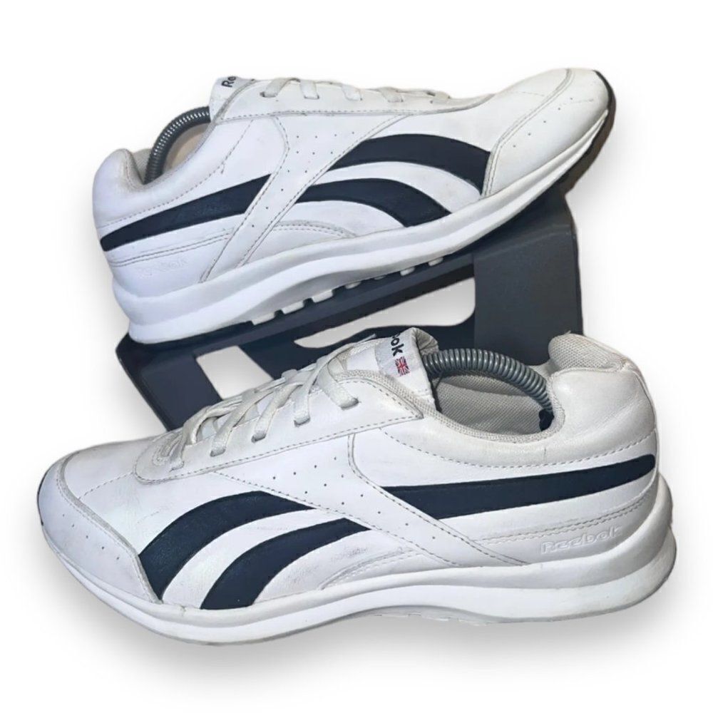 Reebok RB503 Tennis Casual Shoes White/Navy Blue Women's 9.5